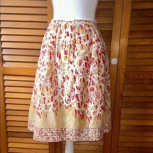 Think Tank Floral Print A-Line Skirt - Multicolor Size 12